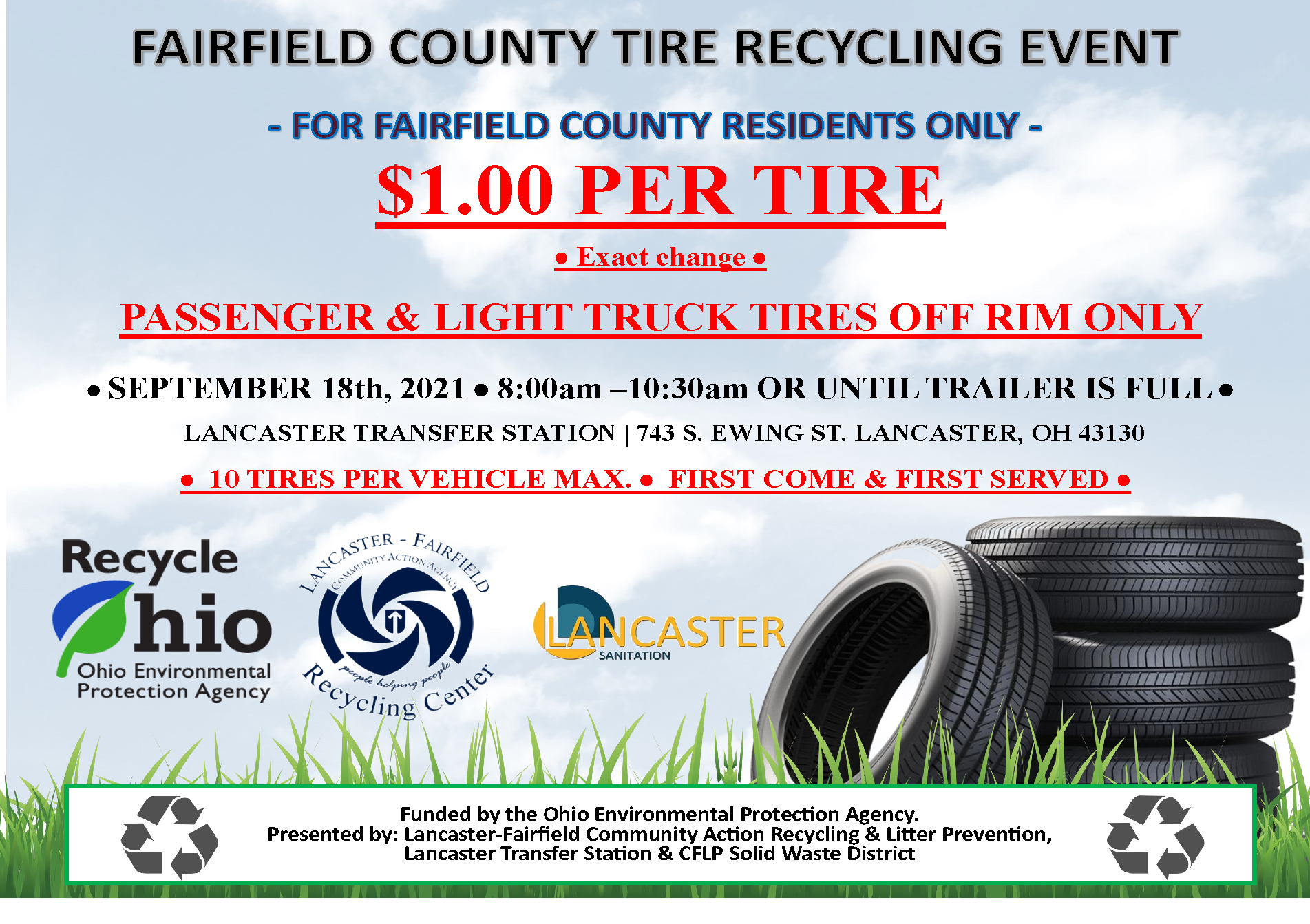 2021 Tire Collection Event Flyer